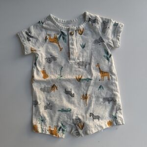 Carter's Safari Animal Print Baby Romper 3m